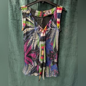 Desigual Colorful Patterned Sleeveless Top